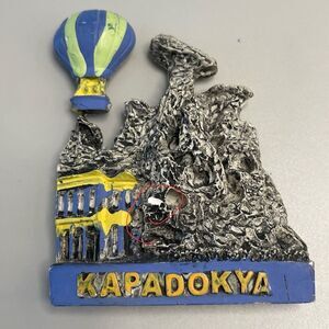 Turkey Cappadocia‎ Tourist Travel Souvenir Fridge Magnet Hot Air Balloon Chipped
